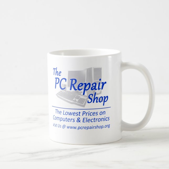Caneca De Café A oficina de reparações do PC (Direita)