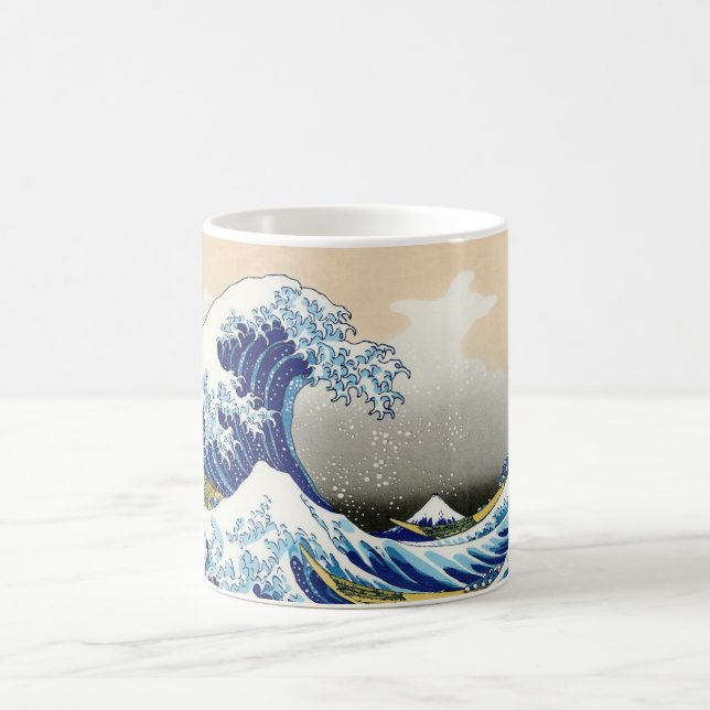 Caneca De Café A onda grande de Kanagawa Katsushika Hokusai (Centro)