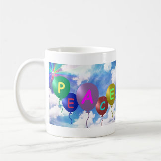 Caneca De Café A paz Balloons o copo