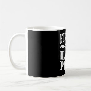 Caneca De Café A Pesca É Meu Lugar Feliz Pai Pescador Engraçado G
