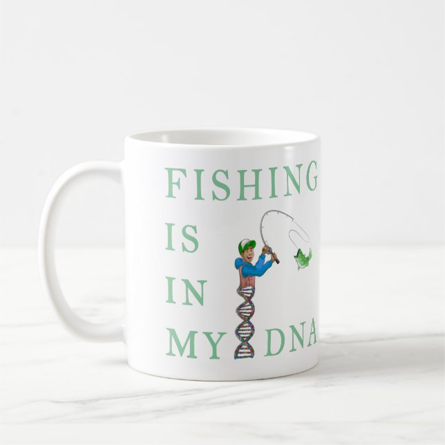 Caneca De Café A pesca está no meu DNA (Esquerda)