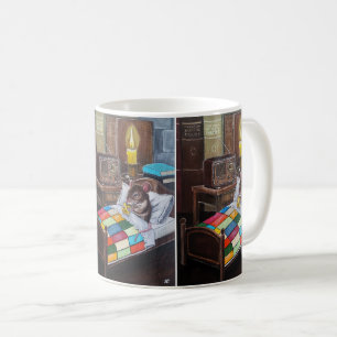 Caneca De Café A Pintura A Transmissão da Meia-Noite por Alfred F