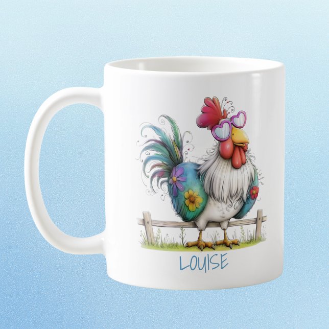 Caneca De Café A Polícia da Moda Ligou… Este Frango Respondeu  (Criador carregado)