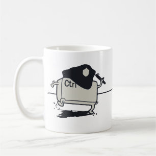 Caneca De Café A polícia engraçada Humor - o CTRL que persegue 