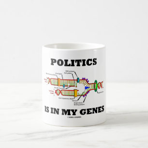 Caneca De Café A política está em meu humor do ADN dos genes