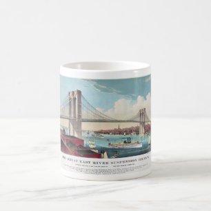 Caneca De Café A ponte de Brooklyn na Nova Iorque desde 1883