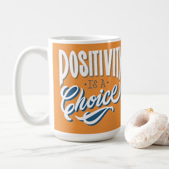 Caneca De Café A Positividade É uma Escolha (Com Donut)