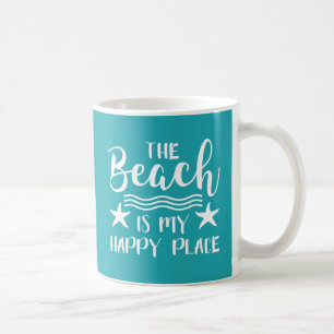 Caneca De Café A Praia É O Meu Lugar Feliz Citação Costeira Náuti