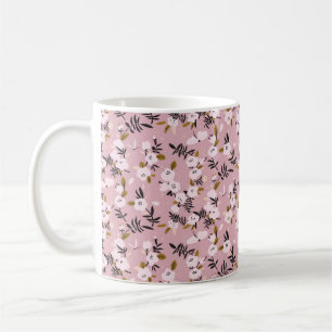 Caneca De Café A primavera de cereja tenra floresce a rosa