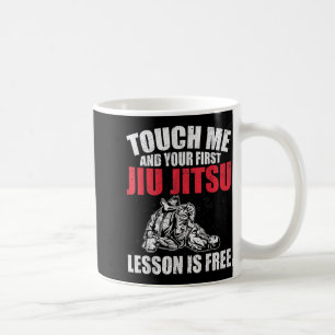 Caneca De Café A primeira aula de Jiu Jitsu brasileiro de BJJ é M