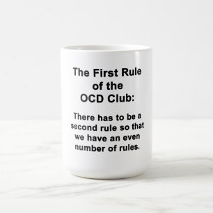 Caneca De Café A primeira regra do clube de OCD