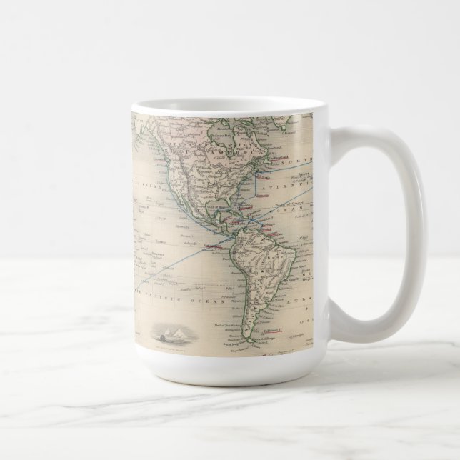 Caneca De Café A Projeção do Mundo no Mercator (Direita)