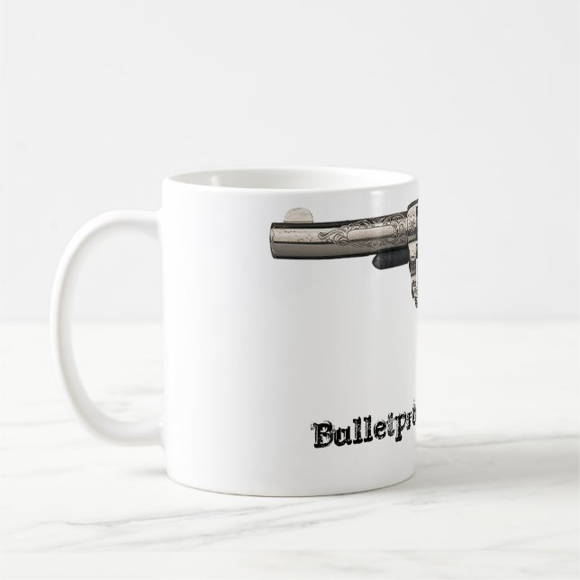 Caneca de café à prova de balas da arma do vintage (Esquerda)