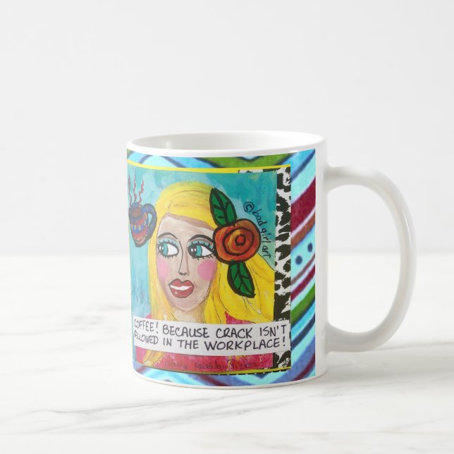 Caneca De Café A rachadura de MUG-BECAUSE NÃO É PERMITIDA no (Direita)
