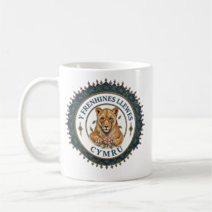Caneca De Café A Rainha Leoa. cymru 