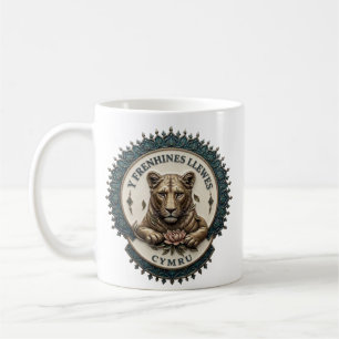 Caneca De Café A Rainha Leoa. cymru 