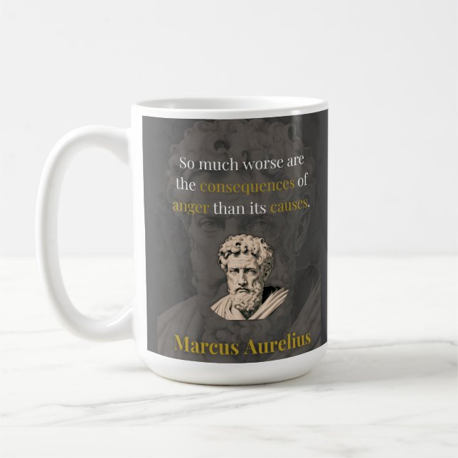 Caneca De Café A Raiva Te Magoa Mais: Marco Aurélio sobre Restriç (Esquerda)