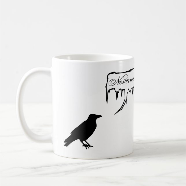 Caneca De Café A Raven Nunca Mais Mug (Esquerda)