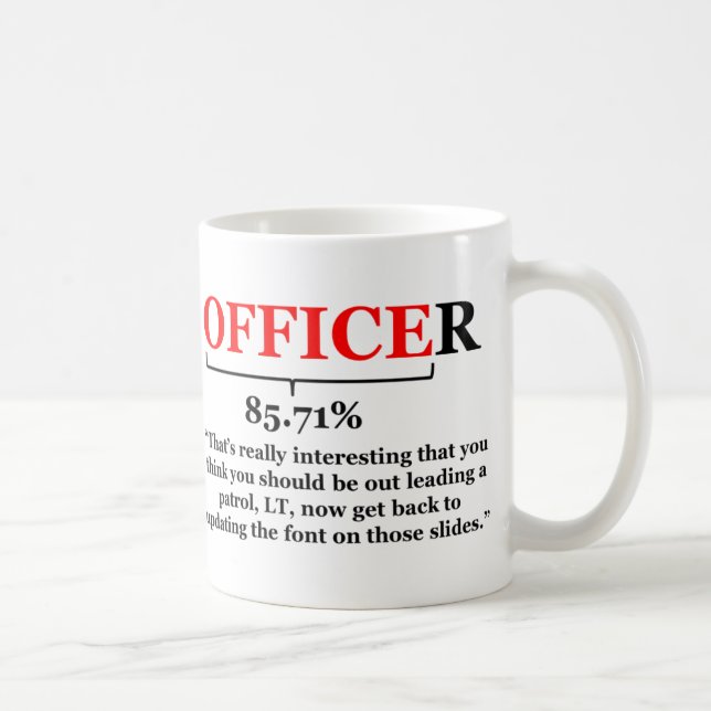 Caneca De Café A realidade de ser um oficial do exército com (Direita)