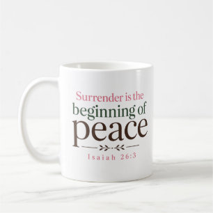 Caneca De Café A Rendição É O Começo Da Paz Palavra De Deus