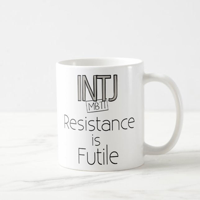 Caneca De Café A resistência de INTJ é inútil (Direita)