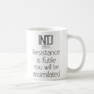 Caneca De Café A resistência de INTJ é inútil