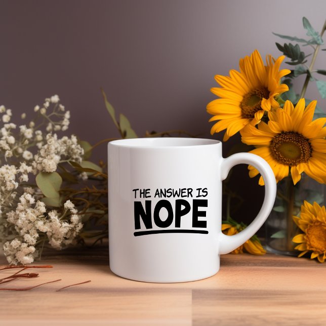 Caneca De Café A Resposta É Nope Meme Mug (Criador carregado)