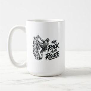 Caneca De Café A Rocha É Minha Rota – Aventura de Escalada