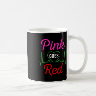 Caneca De Café A Rosa Fica Vermelha Para As Mulheres Sensibilizar