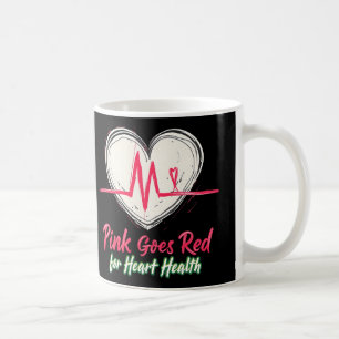 Caneca De Café A rosa pia pisa penteia vermelhos consciência saúd
