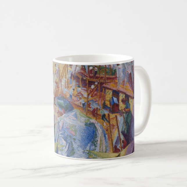 Caneca De Café A rua entra na casa - Umberto Boccioni (Frente Esquerda)