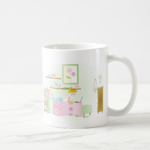 Caneca De Café A sala adolescente da menina