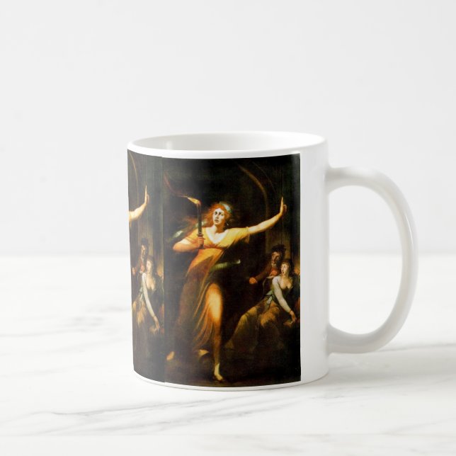 Caneca De Café A senhora Sleepwalking Macbeth Füssli Johann Hei (Direita)
