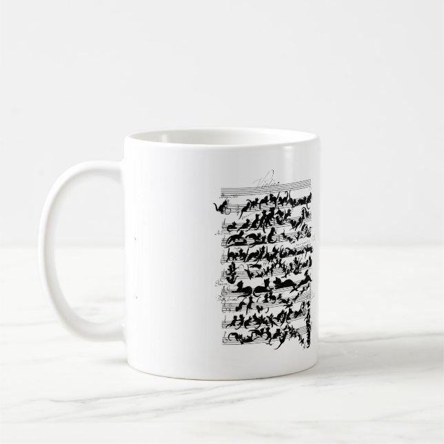 Caneca De Café A Sinfonia do Vetor de Gato (Esquerda)