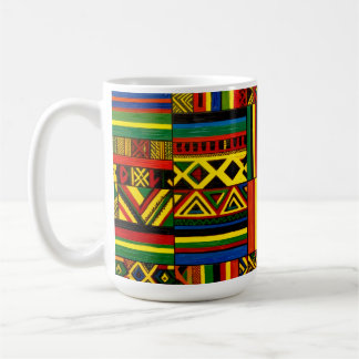 Caneca De Café A stylized interpretation of "Kente" print