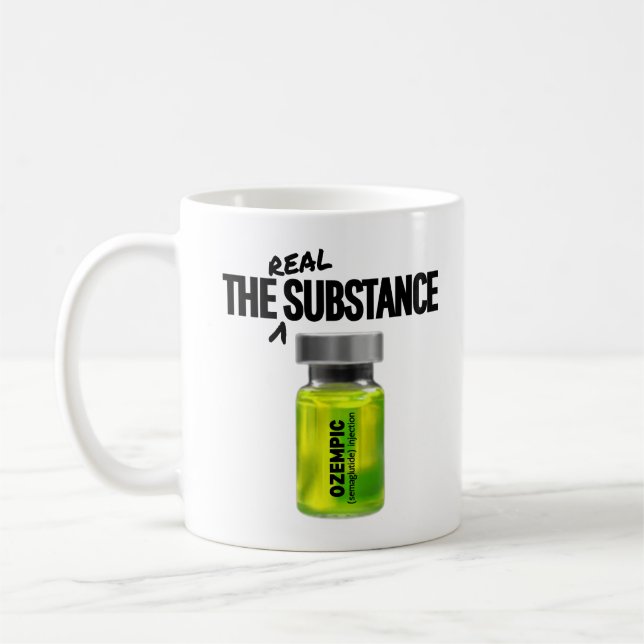 Caneca De Café A substância real - Ozempic Parody (Esquerda)