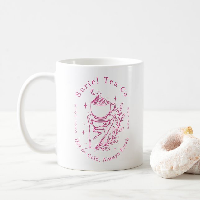 Caneca De Café A Suriel Tea Co Company ACOTAR Velaris 1WH10 (Com Donut)