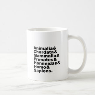 Caneca De Café A Taxonomia do Homem   Reino à Espécie