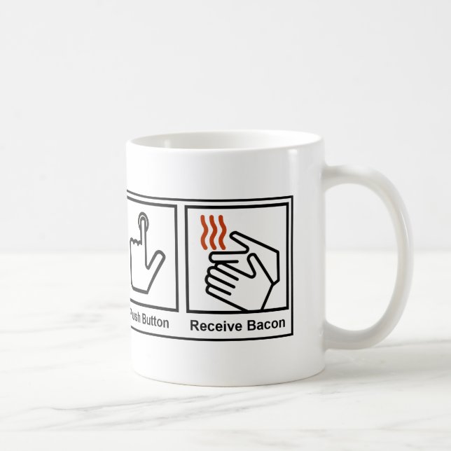 Caneca De Café A tecla, recebe o bacon (Direita)