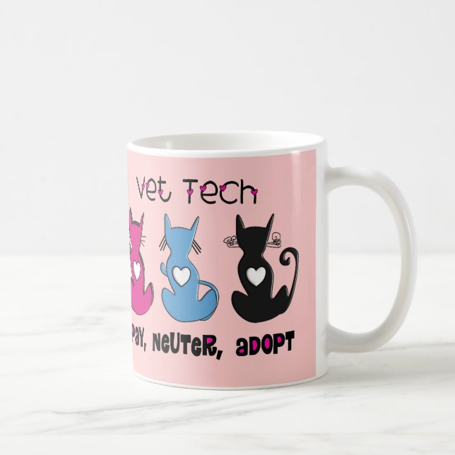 Caneca De Café A tecnologia do veterinário SPAY NEUTRO ADOTA o (Direita)