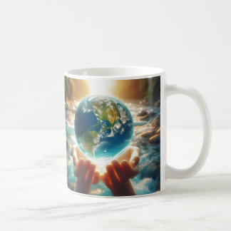 Caneca De Café A TERRA ESTÁ EM NOSSAS MÃOS Design