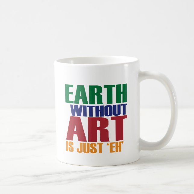 Caneca De Café A terra sem arte é apenas Eh (Direita)