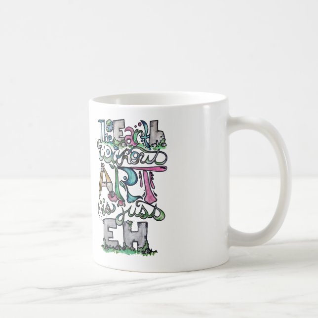 Caneca De Café A terra sem arte é só... (Direita)