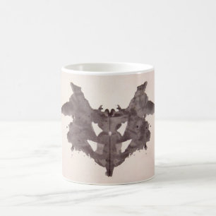 Caneca De Café A tinta do teste de Rorschach borra o bastão da