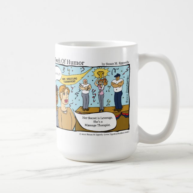 Caneca De Café "A Touch of Humor", terapeuta massagista (Direita)