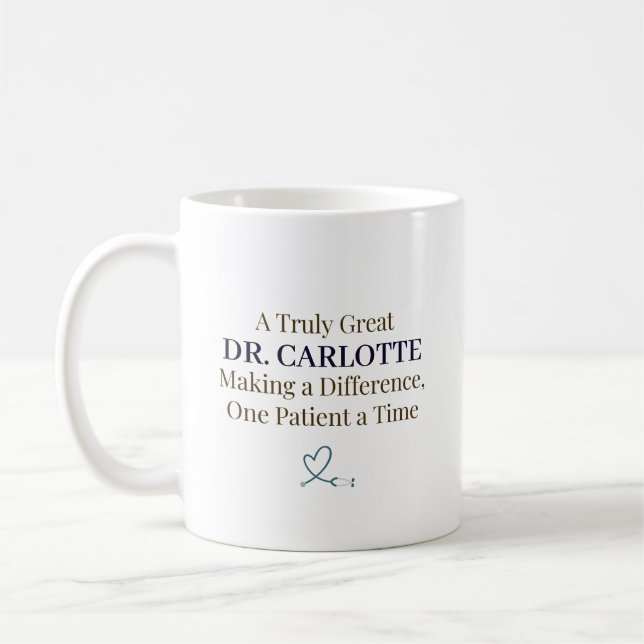 Caneca De Café A Truly Great Doctor Personalized Appreciation (Esquerda)