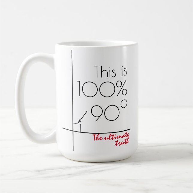 Caneca De Café A Verdade Final tem graça personalizável (Esquerda)