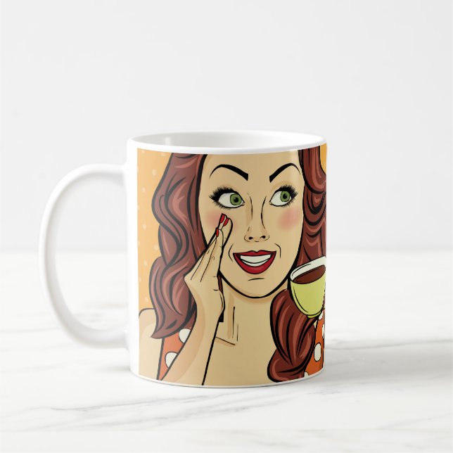 Caneca De Café "A vida acontece quando você está colchando." Mug  (Esquerda)