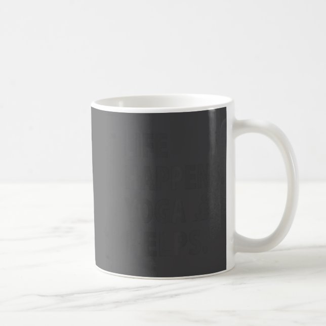 Caneca De Café A Vida Acontece Yoga Ajuda  (Direita)