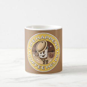 Caneca De Café A vida ajuda o café